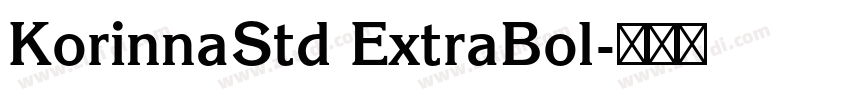 KorinnaStd ExtraBol字体转换